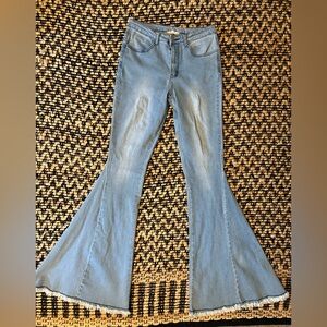 Altar’d State Flare Jeans with Distressed Hem